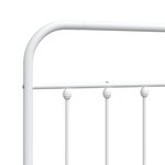 vidaXL Tête de lit métal blanc 120 cm