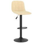 vidaXL Tabourets de bar lot de 2 crème velours