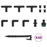 vidaXL Tuyau d'arrosage de jardin noir 0 6" 100 m caoutchouc