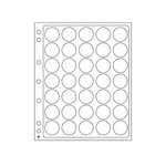 Feuilles en plastique Encap pour 35 pièces de 2 euros commémoratives.