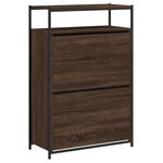 vidaXL Meuble à chaussures chêne marron 75x34x112 cm bois d'ingénierie