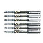 Roller Rechargeable Hi-TechPoint V7 Begreen Pointe Moyenne Encre liquide Noir x 6 PILOT