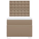 vidaXL Sommier à lattes de lit avec matelas Cappuccino 90x200 cm