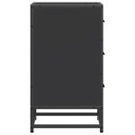 vidaXL Table de chevet noir 40x34 5x60 cm bois d'ingénierie et métal