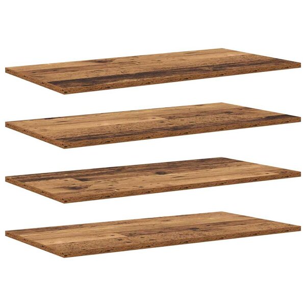 vidaXL Étagère à livres 4 Pièces Marron 80 x 40 x 1.5 cm