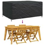 vidaXL Housse pour mobilier d'extérieur Noir 240 x 180 x 100 cm 600D