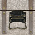 vidaXL Banc de rangement Bois massif et acier 111x34x37 cm