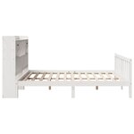 vidaXL Lit bibliothèque sans matelas blanc 180x200 cm bois pin massif