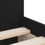 vidaXL Cadre de lit avec tiroirs noir 90x190 cm