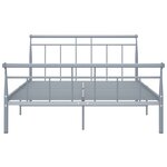 vidaXL Cadre de lit sans matelas gris métal 140x200 cm
