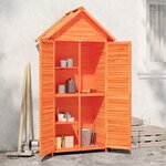 vidaXL Abri à outils de jardin marron 89x52 5x175 cm bois massif pin