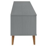 vidaXL Meuble TV MOLDE Gris 158x40x49 cm Bois de pin massif