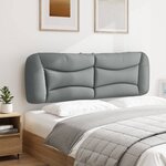vidaXL Coussin de tête de lit Hvar gris clair 160 cm tissu
