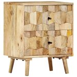 vidaXL Table de chevet 40x30x50 cm Bois de manguier massif