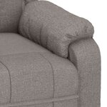 vidaXL Fauteuil inclinable électrique Taupe Tissu