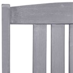 vidaXL Chaises de jardin lot de 4 Bois massif d'acacia Gris