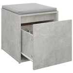 VidaXL Tiroir boîte Gris béton 40 5x40x40 cm Bois d'ingénierie
