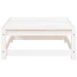 vidaXL Repose-pied de jardin 70x70x30 cm blanc bois de pin solide