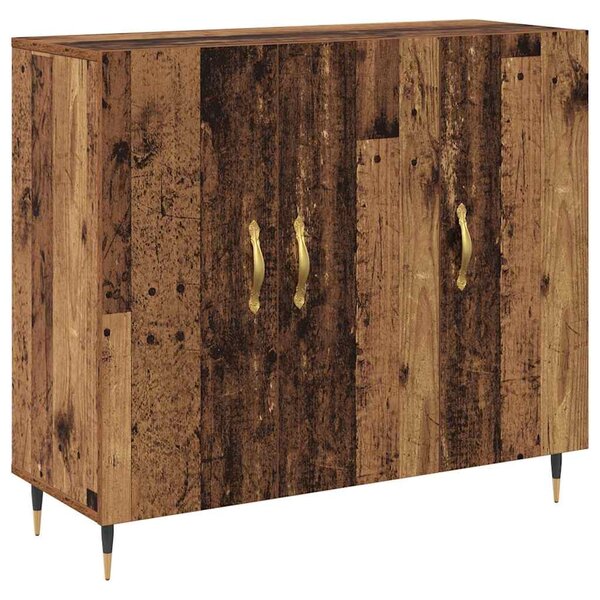 vidaXL Buffet Marron 90 x 34 x 80 cm Bois d'ingénierie