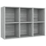 vidaXL Bibliothèque/Buffet Sonoma gris 66x30x98 cm Bois d'ingénierie