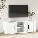 vidaXL Meuble TV Blanc 100x31 5x35 cm Bois d'ingénierie