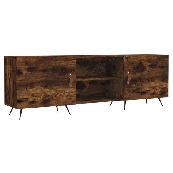 vidaXL Meuble TV chêne fumé 150x30x50 cm bois d'ingénierie