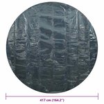 vidaXL Film solaire de piscine flottant PE 417 cm Noir et bleu