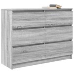 vidaXL Buffet sonoma gris 100x35x76 cm bois d'ingénierie
