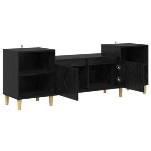 vidaXL Meuble TV Chêne noir 160 x 35 x 55 cm Bois d'ingénierie