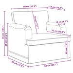 vidaXL Canapé Gris foncé 84 x 80 x 85 cm tissu