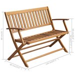 vidaXL Banc de jardin avec coussin 120 cm Bois d'acacia massif