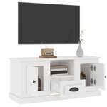 vidaXL Meuble TV blanc brillant 100x35 5x45 cm bois d'ingénierie