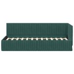 vidaXL Cadre de lit d'angle Vert foncé 80 x 200 cm Velours