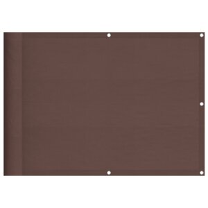 vidaXL Écran de balcon marron 75x800 cm 100  polyester oxford
