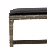 vidaXL Ensemble à manger de jardin coussins 13 Pièces gris résine tressée