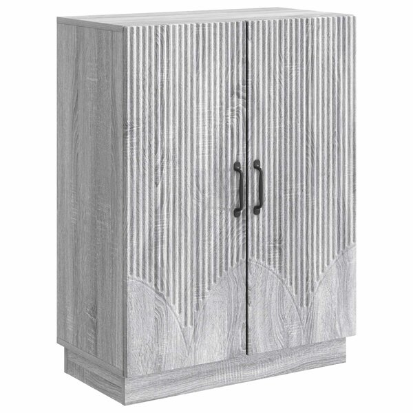 vidaXL Buffet Sonoma gris 66 x 34 5 x 87 cm Bois d'ingénierie
