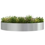vidaXL Cache-pot de jardin Argent 120 x 120 x 20 cm Acier galvanisé