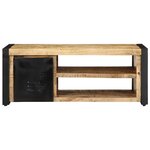 vidaXL Table basse 90x50x36 cm bois de manguier massif brut