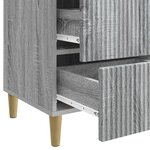 vidaXL Cabinet de chevet avec tiroir Sonoma gris 43 x 41 x 66 5 cm
