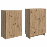vidaXL Ensemble de Meubles 2 Pièces Chêne artisanal 66 x 34 5 x 95 cm