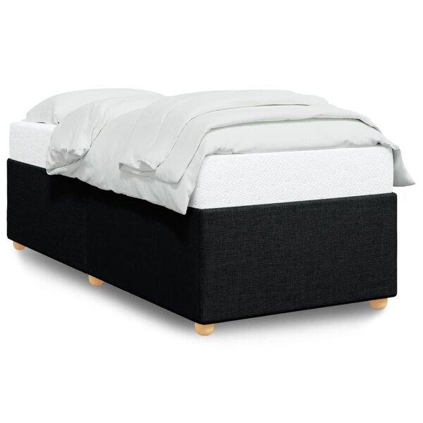 vidaXL Cadre de lit Noir 90x190 cm Tissu