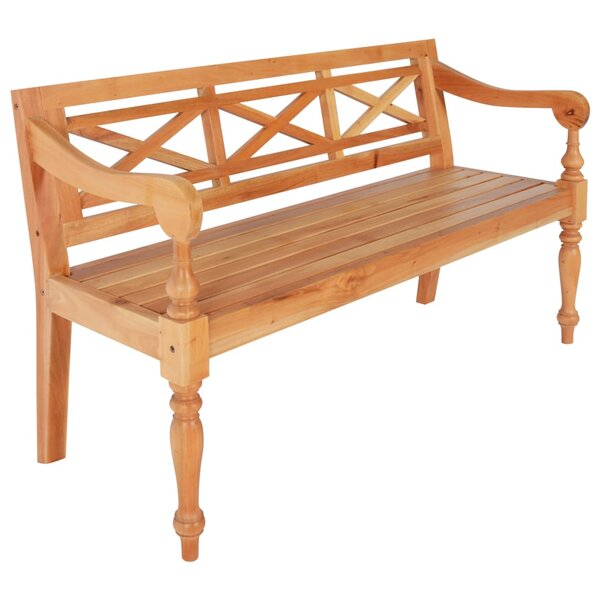 Banc banquette batavia 123 x 50 x 81 cm bois d'acajou massif marron clair 02_0010781