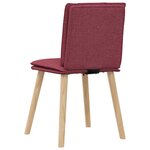 vidaXL Chaises à manger lot de 4 rouge bordeaux tissu