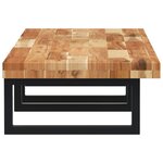 vidaXL Étagère de vasque murale acier et bois massif d'acacia