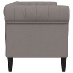 vidaXL Canapé Chesterfield 2 places taupe tissu