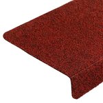 vidaXL Tapis d'escalier autocollants 20 pièces 65 x 21 x 4 cm Bordure rectangulaire rouge bordeaux