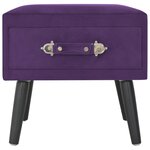 vidaXL Table de chevet Violet foncé 40x35x40 cm Velours