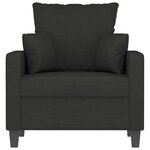 vidaXL Fauteuil Noir 60 cm Tissu