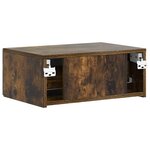 vidaXL Cabinet de chevet mural 2 Pièces Chêne fumé 49 x 34 5 x 20 cm