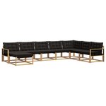 vidaXL Ensemble de canapés d'extérieur 8 pc Blanc et noir